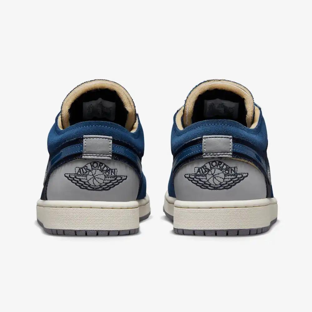 Air Jordan 1 Low SE Craft Obsidian French Blue Ashen Slate White