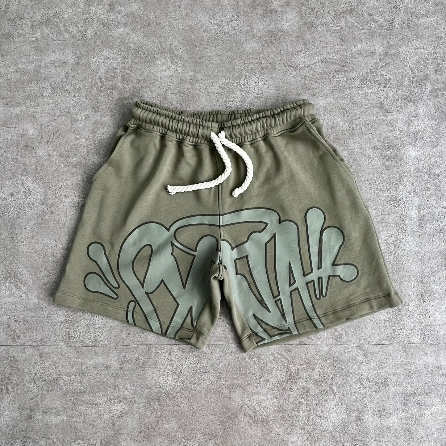 Syna World Green Sweatshirt Shorts Set