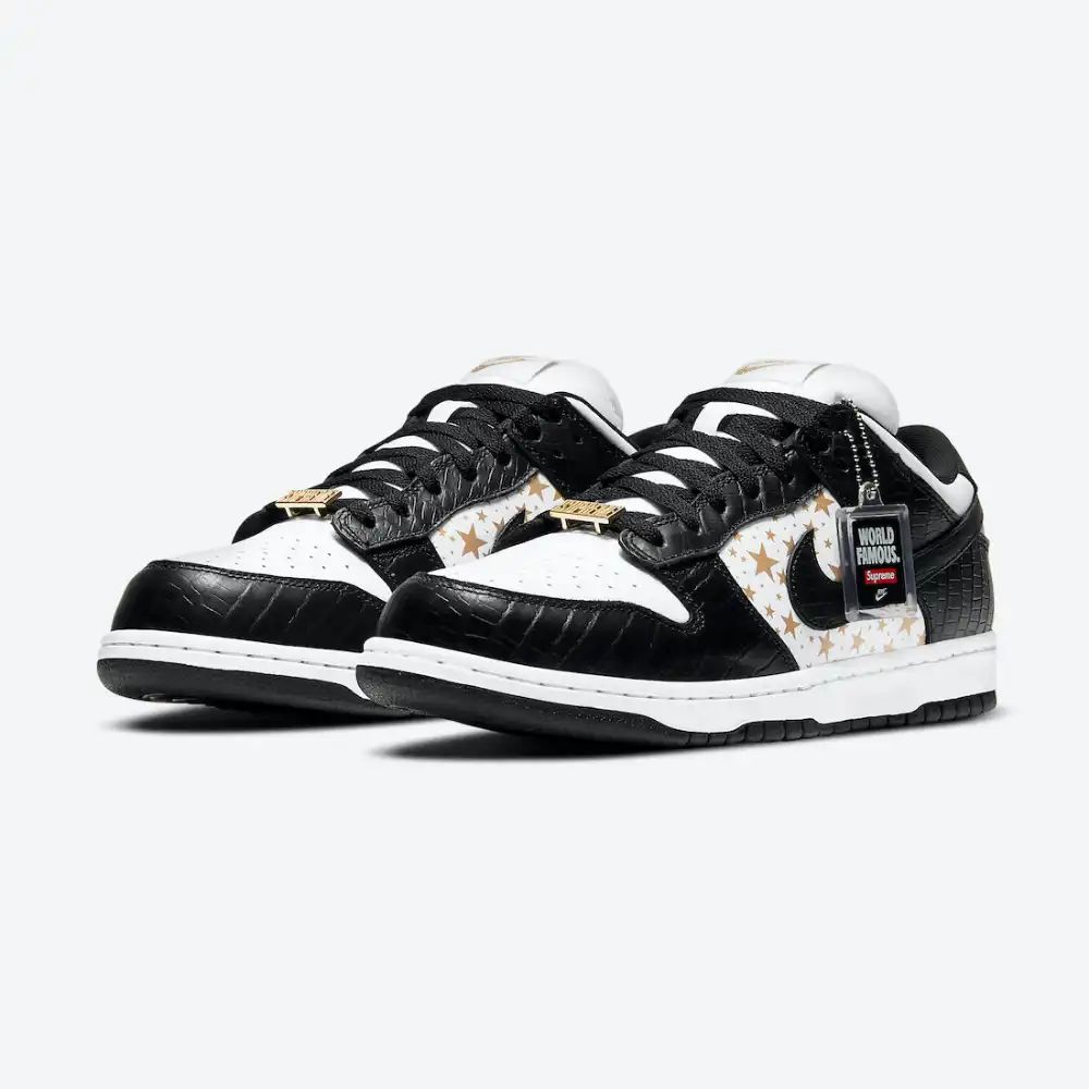 Nike Dunk Low Supreme Stars Black