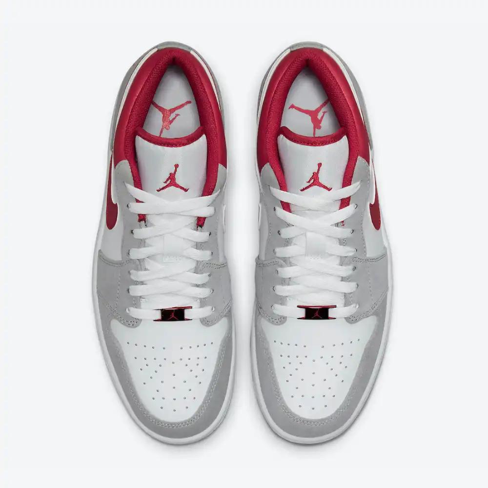 Air Jordan 1 Bajo Humo Gris Gimnasio Rojo