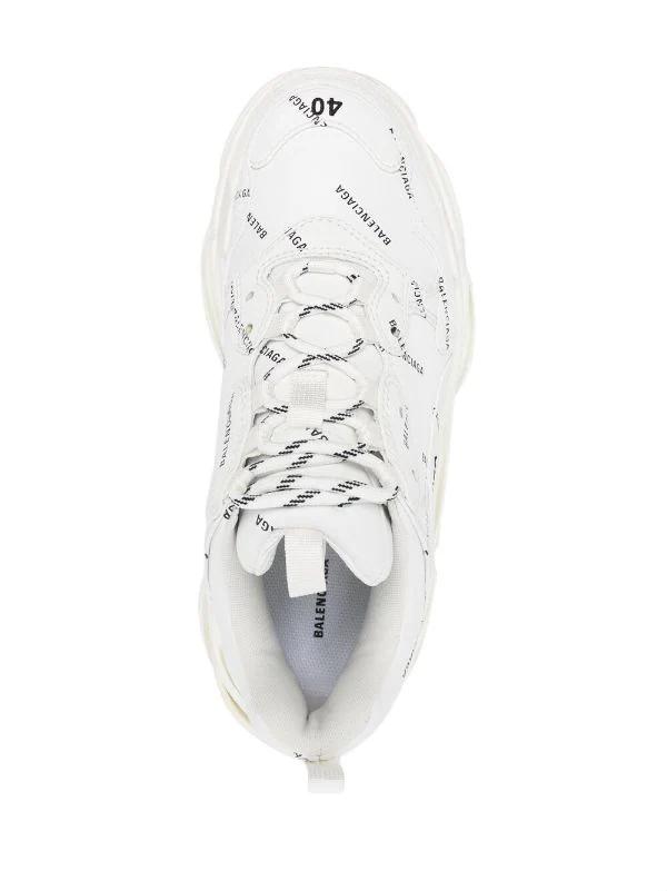 Balenciaga Triple S White Monogram - Hype Franco Store