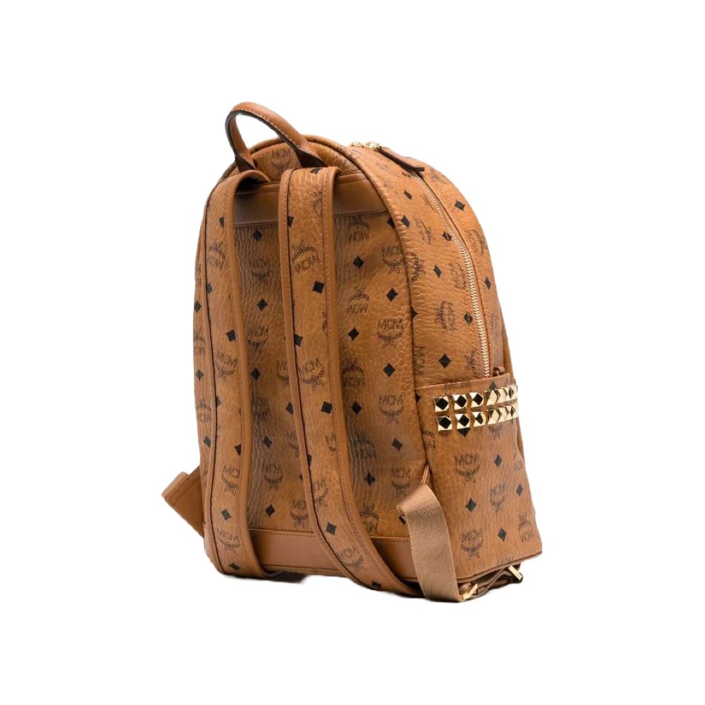 Mochila MCM Stark Caramel Couro Genuíno - Hype Franco Store