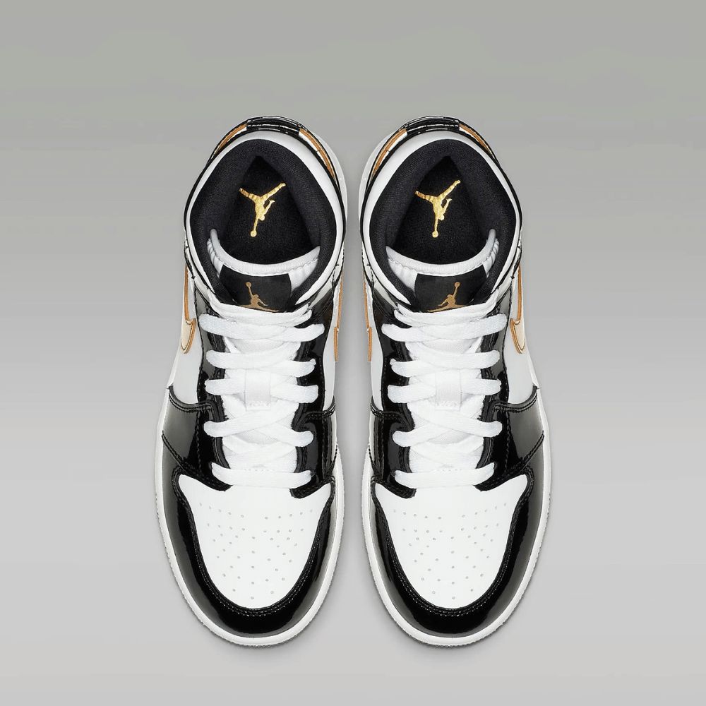 Air Jordan 1 Retro Mid White Gold Black