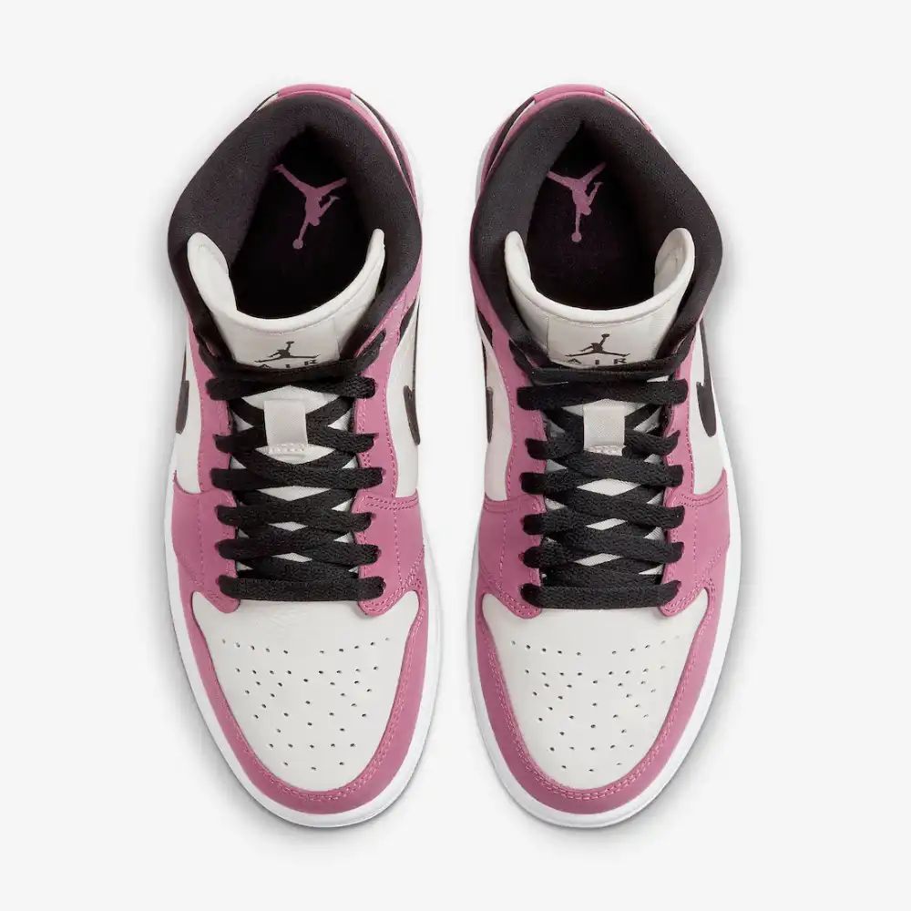 Air Jordan 1 Retro Mid Berry Rosa Luz Mora