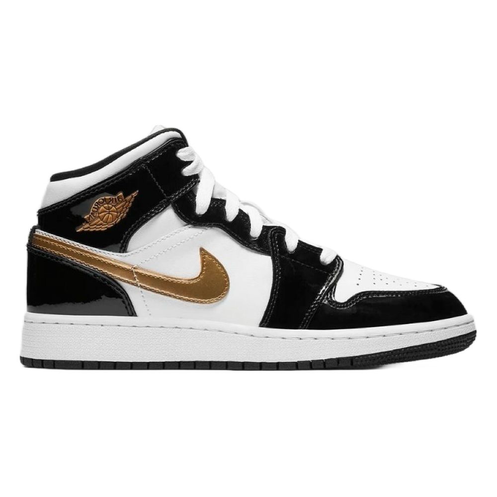 Air Jordan 1 Retro Mid White Gold Black