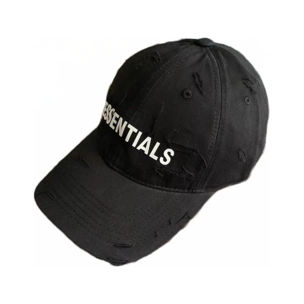 Essentials Destroyed Black Cap