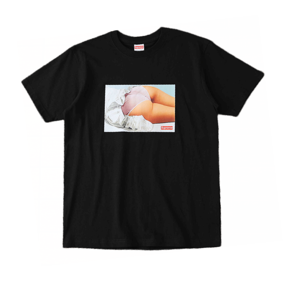 Camiseta negra con logo Supreme