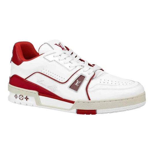 Louis Vuitton Trainer Bordeaux White Red