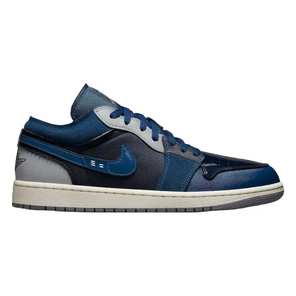 Air Jordan 1 Low SE Craft Obsidian Azul francés Ashen Slate Blanco