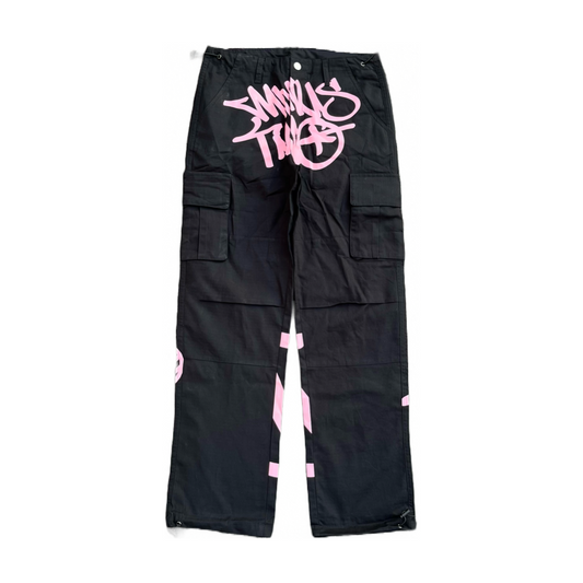 Minus Two Black/Pink Cargo Pants