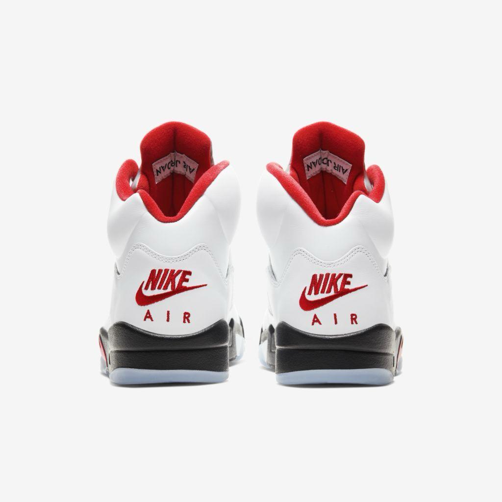 Air Jordan 5 Retro Rojo Plata Lengua