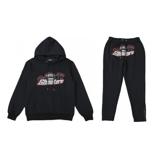 Trapstar Shooters Black Sweatshirt Set