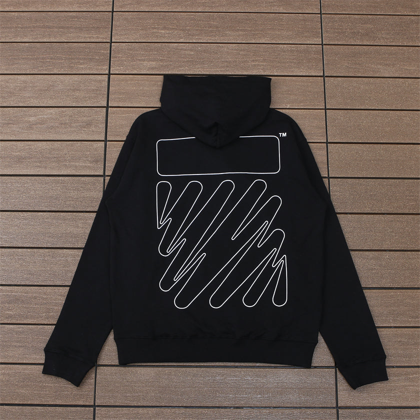 Off-White Sudadera con capucha negra