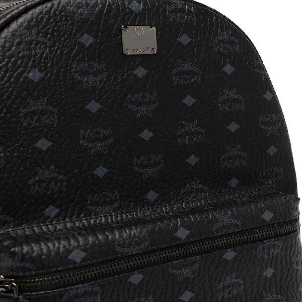 Mochila MCM Stark Black Couro Genuíno - Hype Franco Store