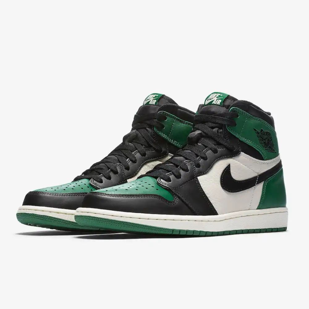 Air Jordan 1 Retro Alto Pino Verde Blanco