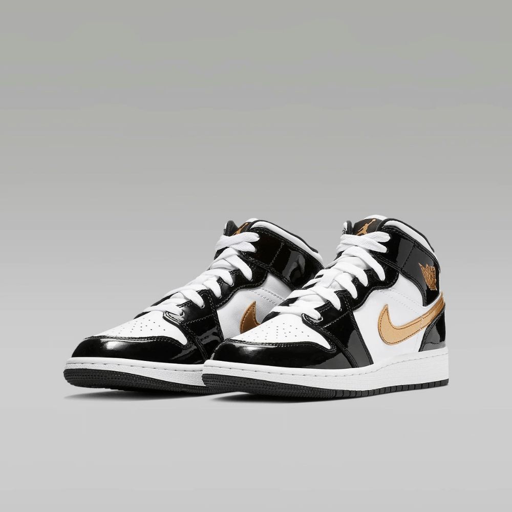 Air Jordan 1 Retro Mid White Gold Black