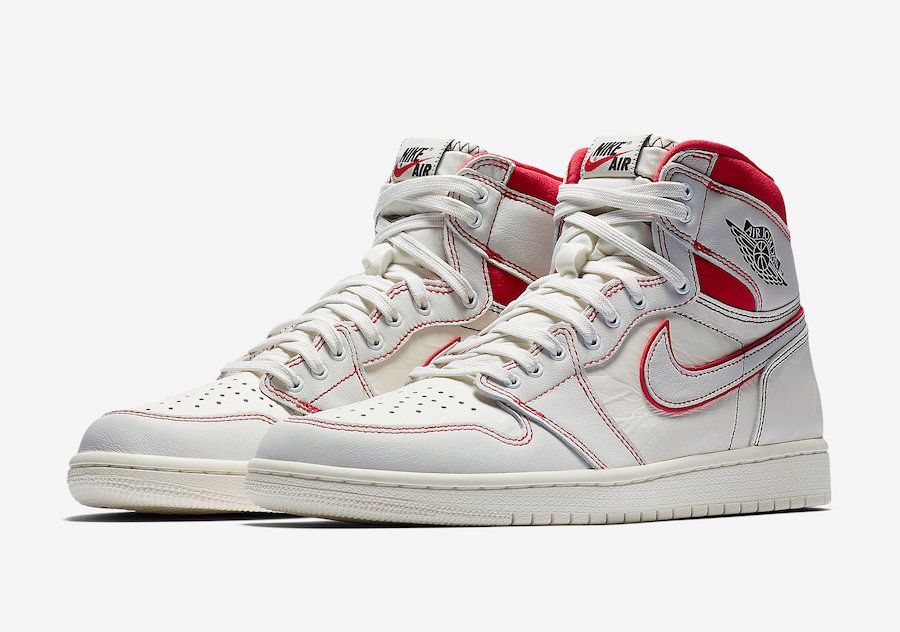 Air Jordan 1 Retro Alto Fantasma Gimnasio Rojo