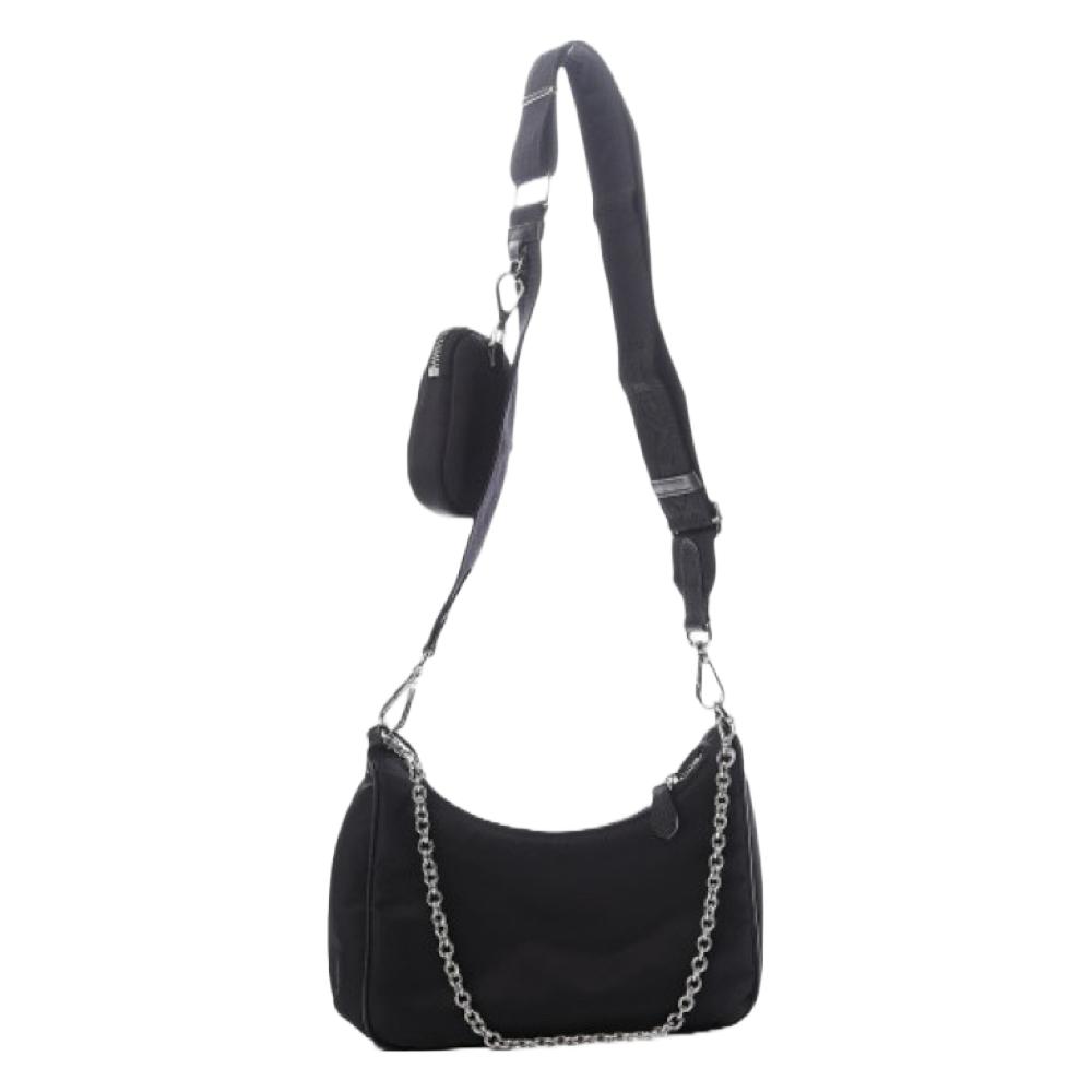 Bolso negro Prada StreetWear de calidad superior