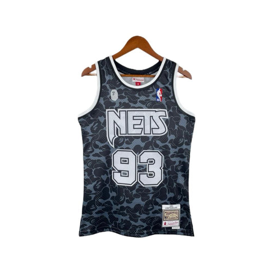 Camiseta NBA x Bape Brooklyn Neets 93 Negro