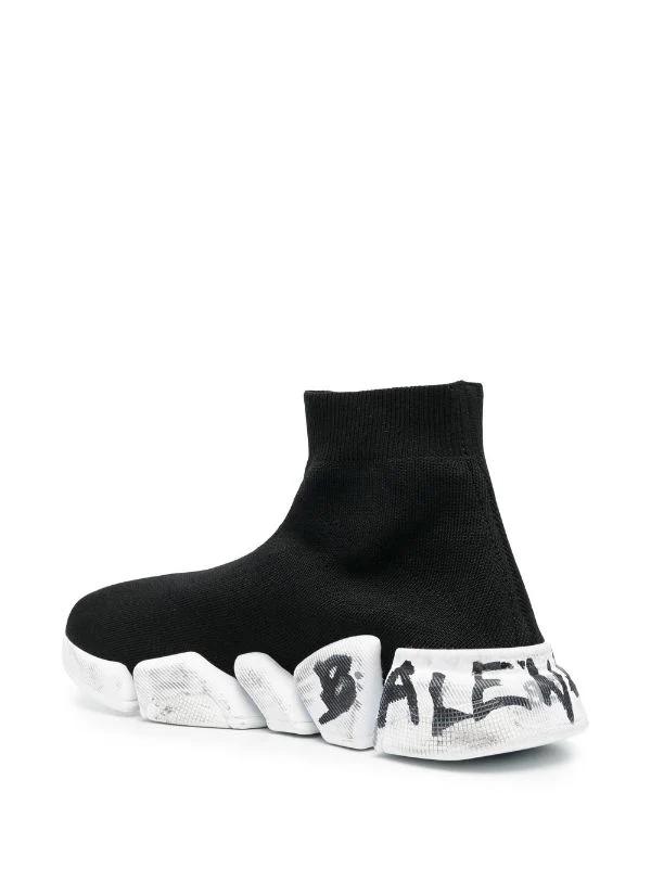 Balenciaga Trainer Speed Graffite Black White - Hype Franco Store