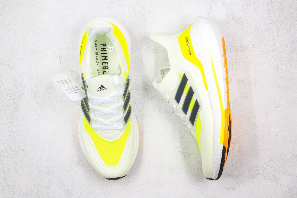 Adidas Ultraboost 21 Solar Yellow White - Hype Franco Store