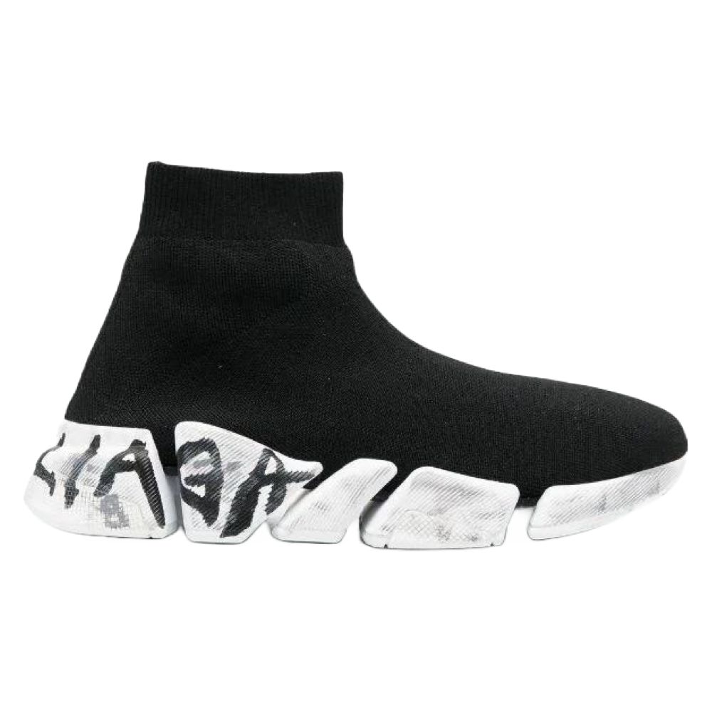 Balenciaga Trainer Speed Graffite Black White - Hype Franco Store